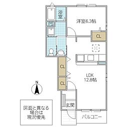 セントラルガーデン 1LDKの間取図画像