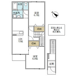 ヴィラージュコート 2LDKの間取図画像