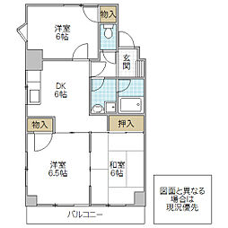 ルマタン・ドール 3DKの間取図画像