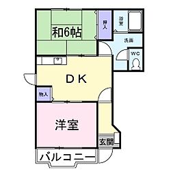 アウローラ 2DKの間取図画像