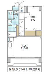 サンオリエント 1LDKの間取図画像