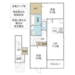 ポポラ清和 2LDKの間取図画像