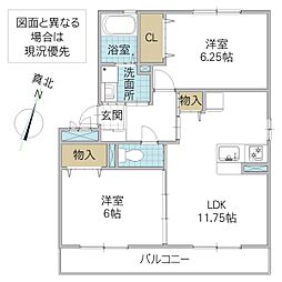 大黒屋八番館 2LDKの間取図画像