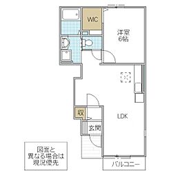 コージープレイス 1LDKの間取図画像