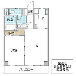 アンバサダー 1LDKの間取図画像