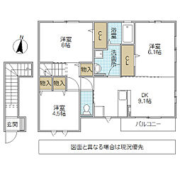大黒屋十四番館 3DKの間取図画像