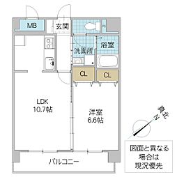 エミネンス大町 1LDKの間取図画像