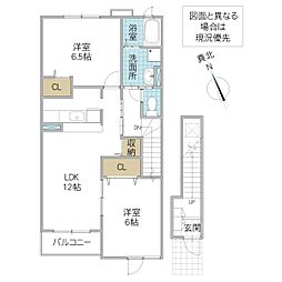 セントラルガーデン 2LDKの間取図画像