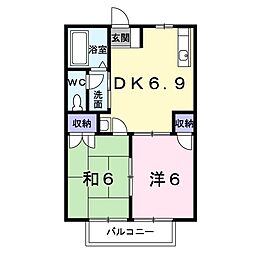 21センチュリーハイム小林 2DKの間取図画像