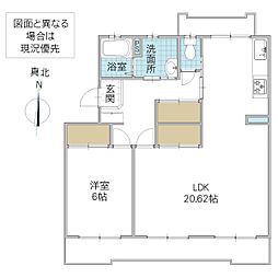 パークテラス長堀3号館 1LDKの間取図画像
