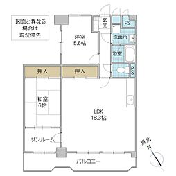 水戸スカイハイツ 3LDKの間取図画像