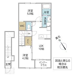 グラン・フィールド 2LDKの間取図画像