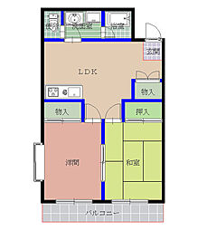 ファミール井上 2LDKの間取図画像