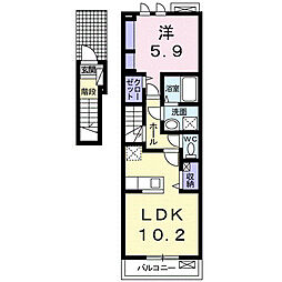 グランミズキ 1LDKの間取図画像
