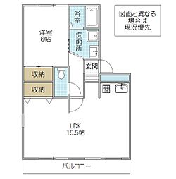 エスペランサT 1LDKの間取図画像