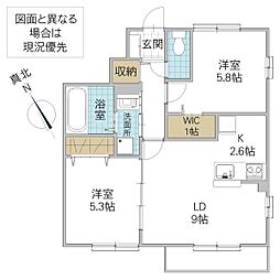 BE-9・A 2LDKの間取図画像