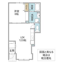 オーパスワン 1LDKの間取図画像