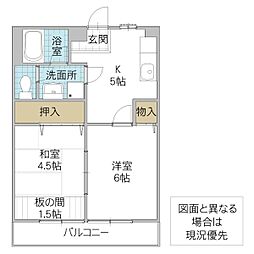 マイシャトウ見川A 2Kの間取図画像