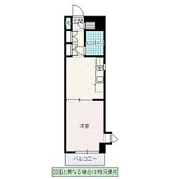 サンユニ・マンション 1DKの間取図画像