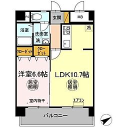 エミネンス大町 1LDKの間取図画像