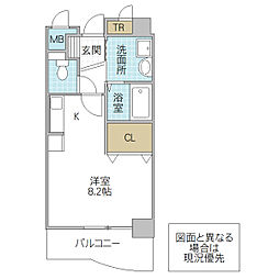 コート・ライブリーN ワンルームの間取図画像
