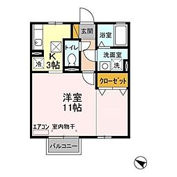 アムルーズ・K 1Kの間取図画像