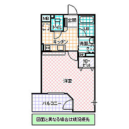 ルミナスフィオーレ 1Kの間取図画像