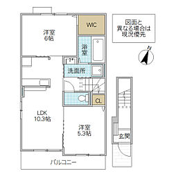 コーネルガーデン 2LDKの間取図画像