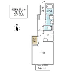 エトワール・K ワンルームの間取図画像