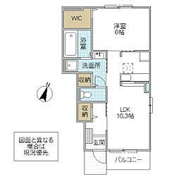 コーネルガーデン 1LDKの間取図画像