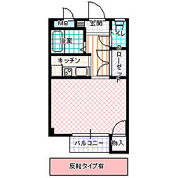 HIコーポ 1Kの間取図画像