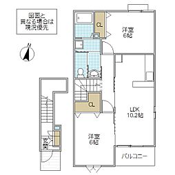 メゾン・ドリカム3 2LDKの間取図画像
