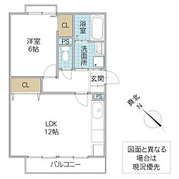 ラペティシャトウ 1LDKの間取図画像