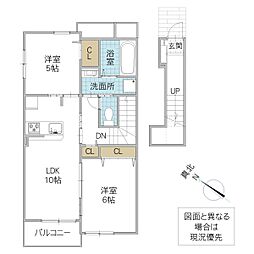 コリーナディヴェルデ3 2LDKの間取図画像