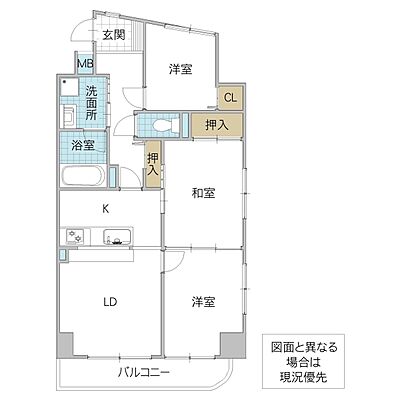 間取り シティパレス水戸南町 10階/1004号室