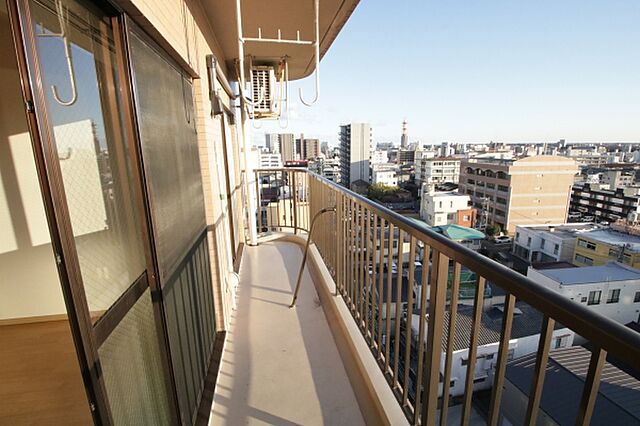 バルコニー シティパレス水戸南町 10階/1004号室