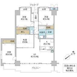サーパス東原 701号室 4LDKの間取り