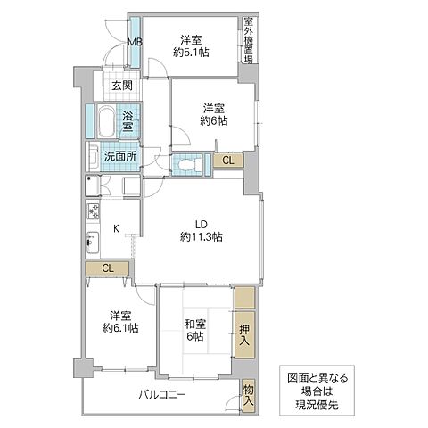 間取り サーパス元吉田第2 3階/306号室