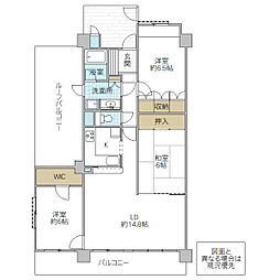 サーパス見和1番館 3LDKの間取図画像