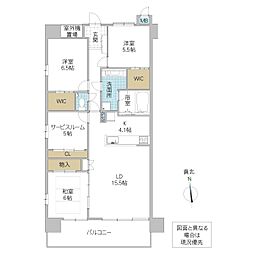 ミオカステーロ水戸パークサイド 3SLDKの間取図画像