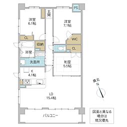 ヴィヴァンコート赤塚 3LDKの間取図画像