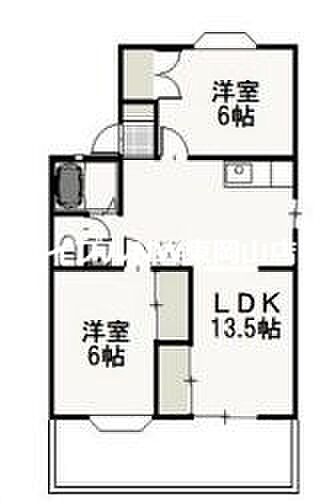 ファミーユ・ビボ　Ｄ ｜岡山県岡山市中区今在家(賃貸アパート2LDK・1階・52.99㎡)の写真 その2