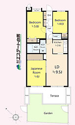 コスモ鶴瀬 3LDKの間取図画像