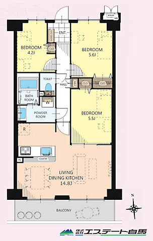 間取り エクセルふじみ野 3階/-