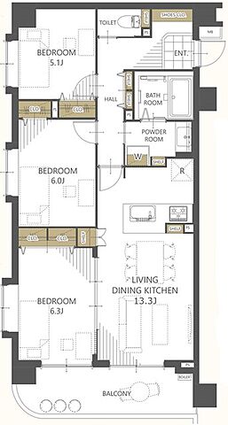 間取り ダイアパレス花小金井 3階/-