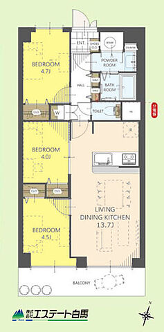 間取り ネオコーポ武蔵野 6階/-
