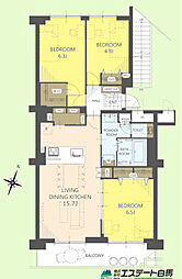 入間ビレジ8号棟 3LDKの間取図画像