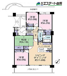 アーベイン川越南大塚デュアルアークス21 4LDKの間取図画像