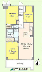 エクセルふじみ野 3LDKの間取図画像