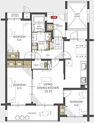 ザ・ステイツ志木幸町 3LDKの間取図画像